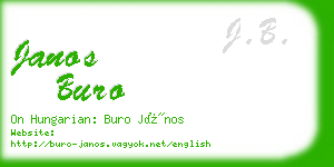 janos buro business card